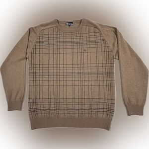 Cashmere Purely Merino XL Men's Pull‎ Over Tan Sweater OfficeWear Casual